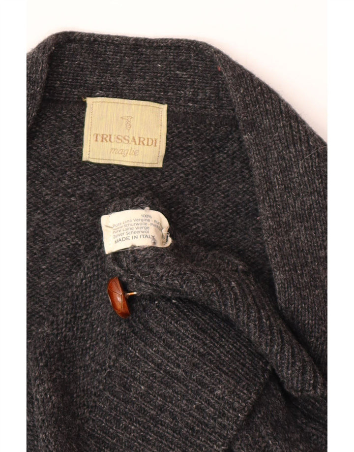 Maglione Cardigan Uomo Trussardi Large Grigio Lana
