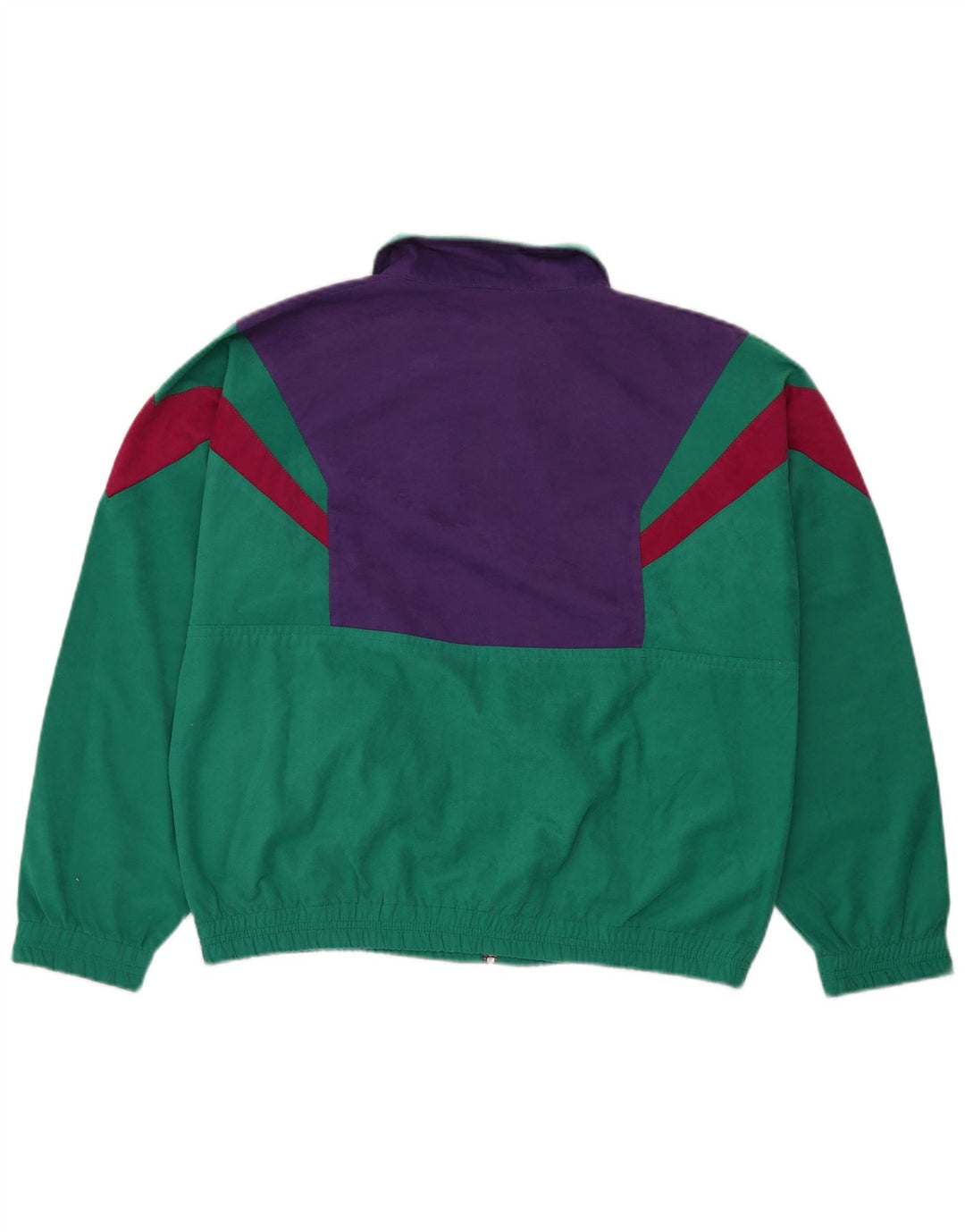 Tuta intera da donna vintage UK 14 Poliestere color block verde medio