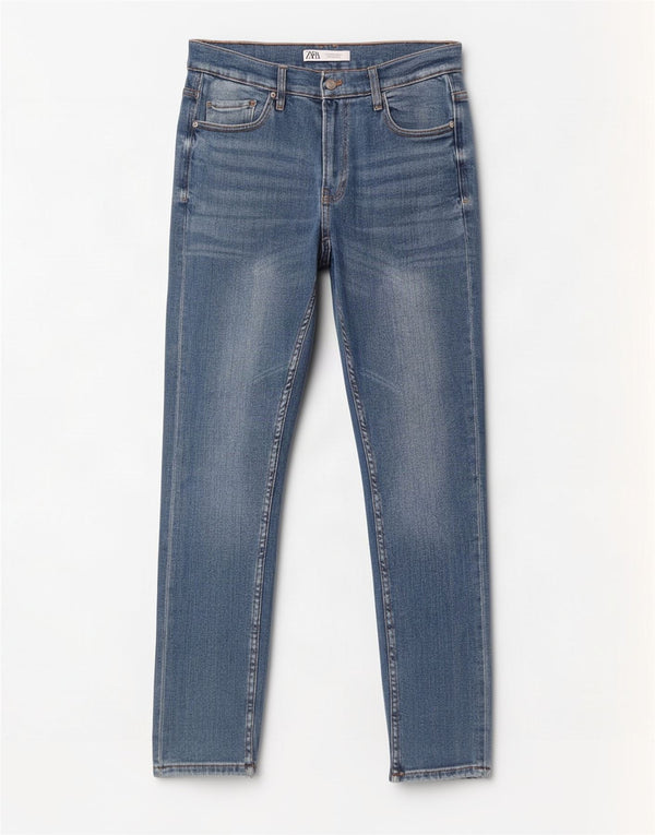 Jeans slim da uomo Zara EU 44 Large W34 L32 Blu
