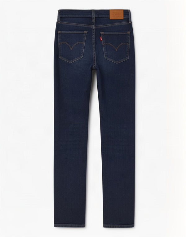 Jeans dritti a vita alta Levi's 724 da donna W26 L30 cotone blu