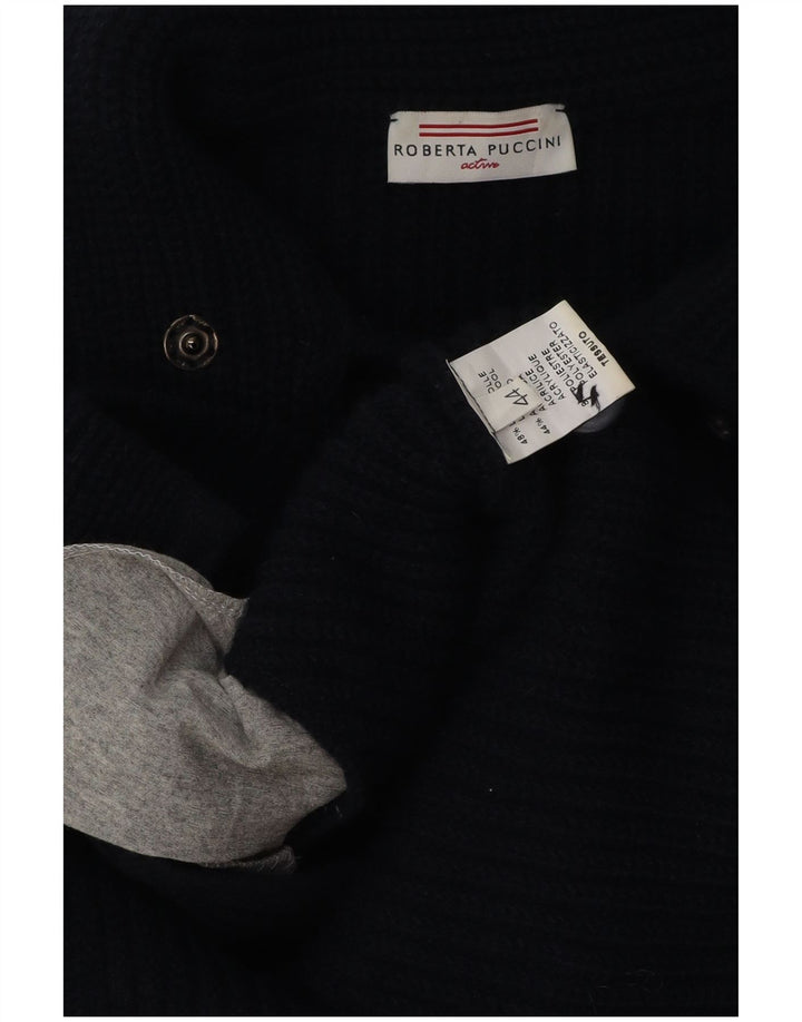 ROBERTA PUCCINI Maglia Cardigan Donna IT 44 Medio Blu Navy Lana