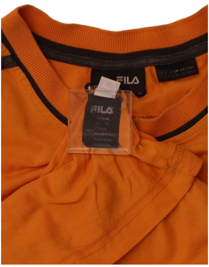 T-shirt uomo FILA Top in cotone arancione medio