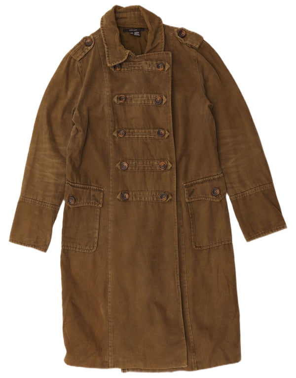 Cappotto doppiopetto militare da donna Zara UK 18 XL cotone marrone