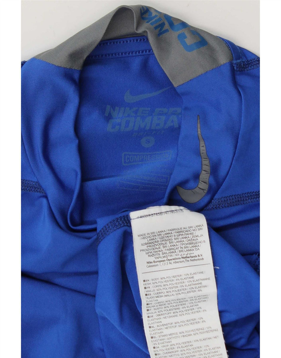 Maglia Nike Dri Fit da uomo a manica lunga piccola in poliestere blu