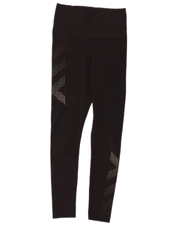 Leggings grafici Reebok da donna UK 10 piccoli neri