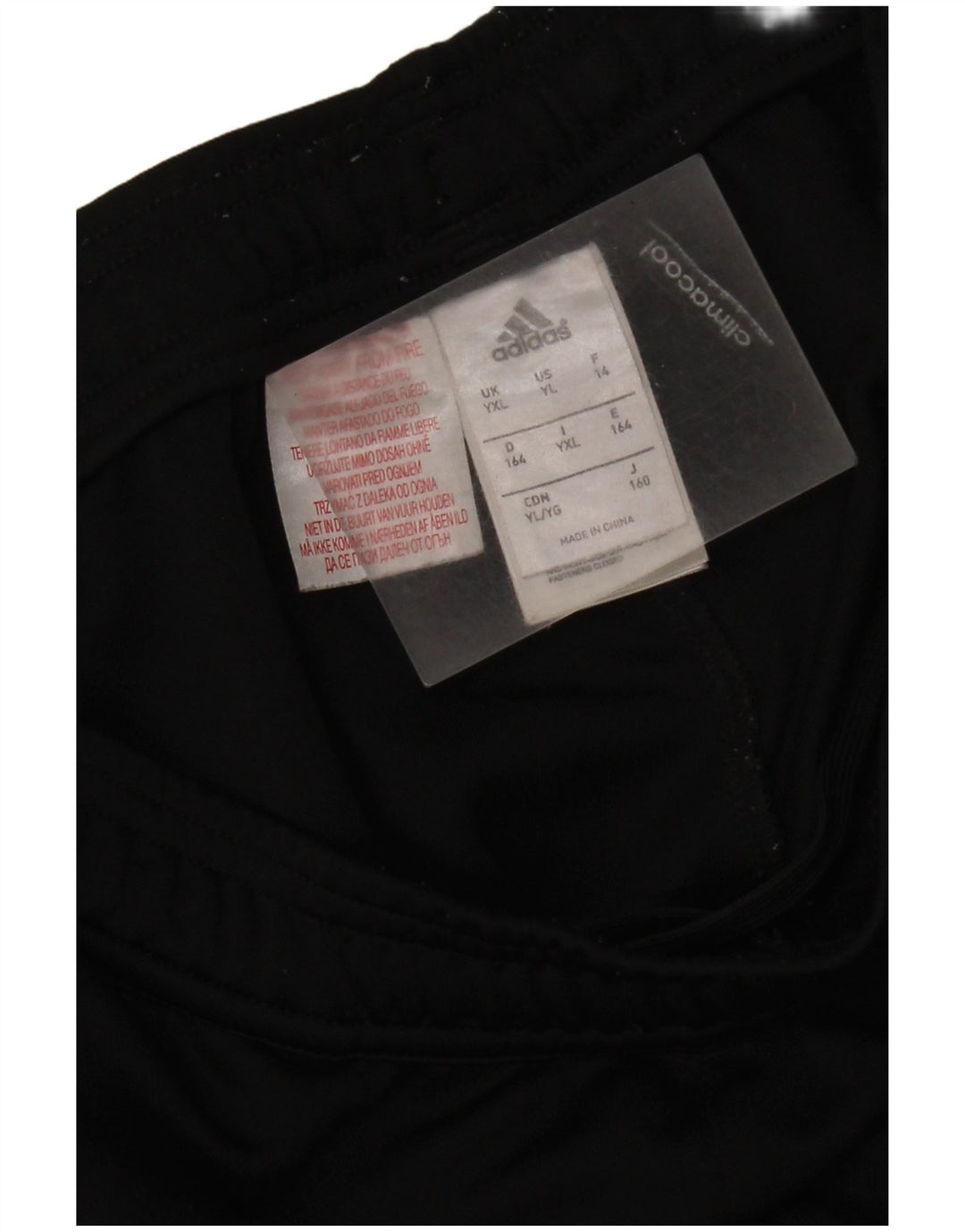 Pantaloni da tuta Adidas Climacool da ragazzo 13-14 anni XL Poliestere nero