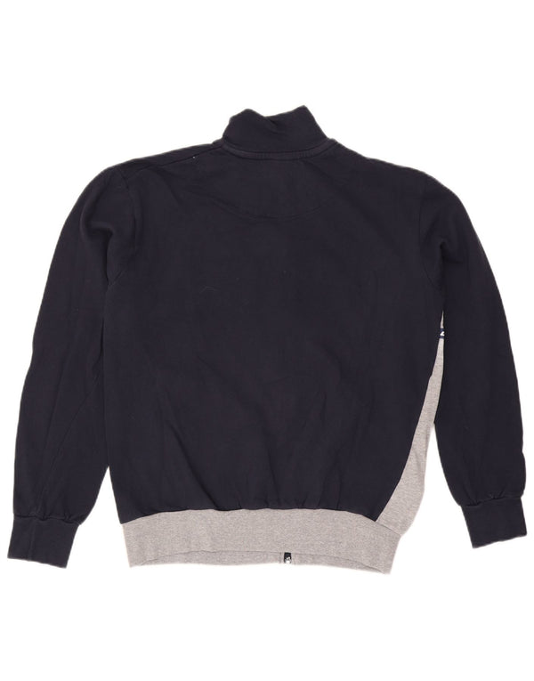 Giacca da ginnastica grafica da uomo Lotto, giacca grande, in cotone color block blu navy