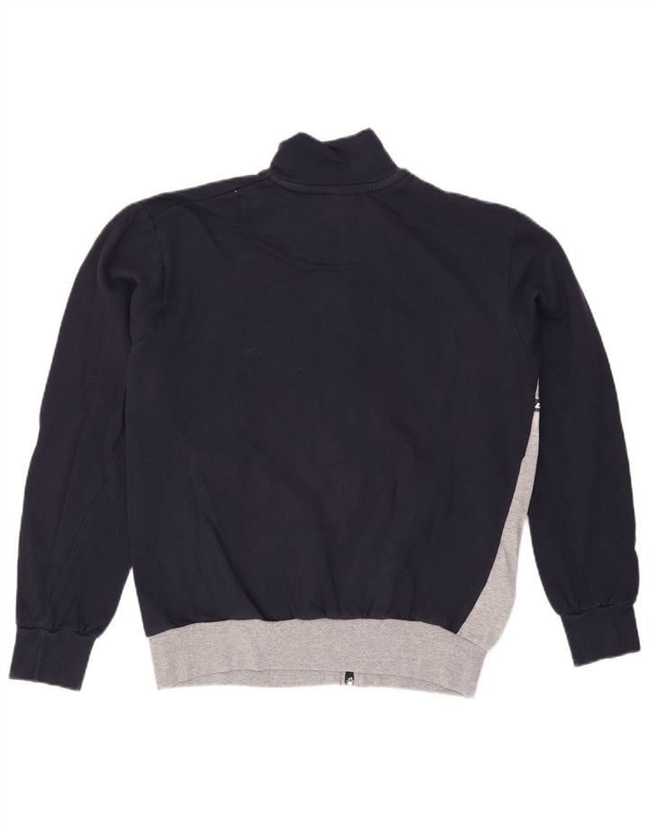 Giacca da ginnastica grafica da uomo Lotto, giacca grande, in cotone color block blu navy