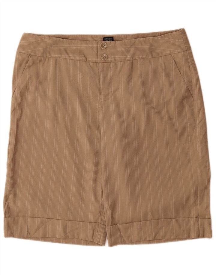 Pantaloncini chino da donna Mossimo US 12 Large W32 Poliestere a righe beige