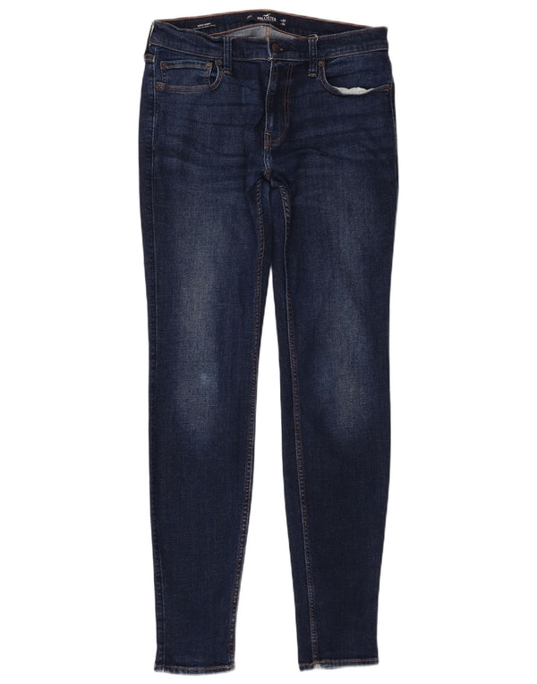 Jeans Hollister Uomo Super Skinny W33 L34 Blu Navy Cotone