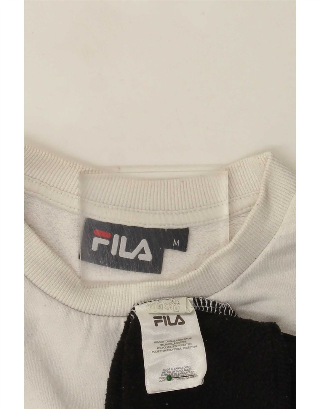 Fila Felpa con grafica da donna Maglione UK 14 Cotone color block bianco medio