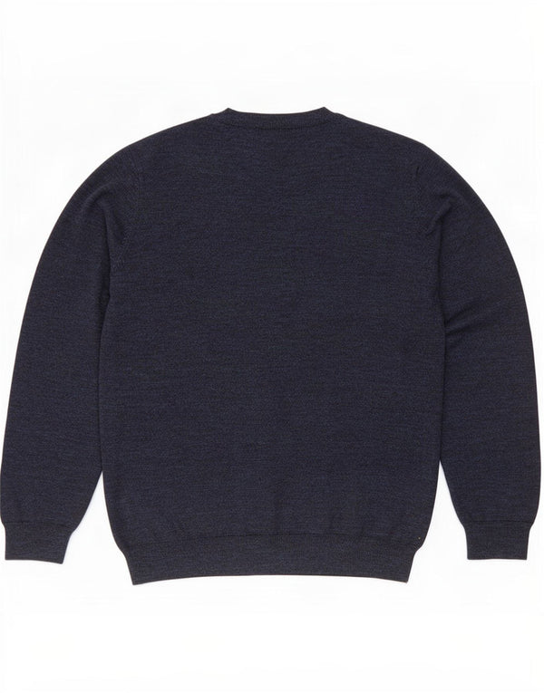 M&Co Mens Crew Neck Jumper Sweater XL Navy Blue Cotton