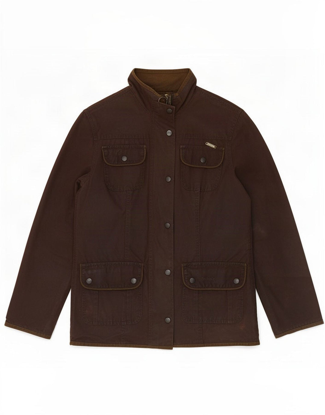 Giacca da donna in cotone cerato Barbour UK 10 piccola marrone