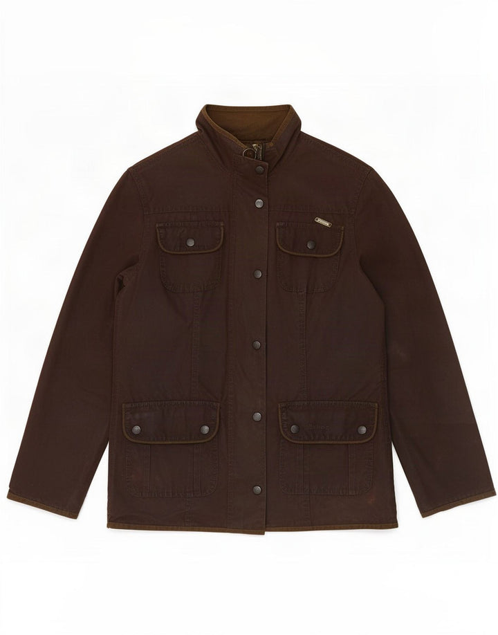 Giacca da donna in cotone cerato Barbour UK 10 piccola marrone