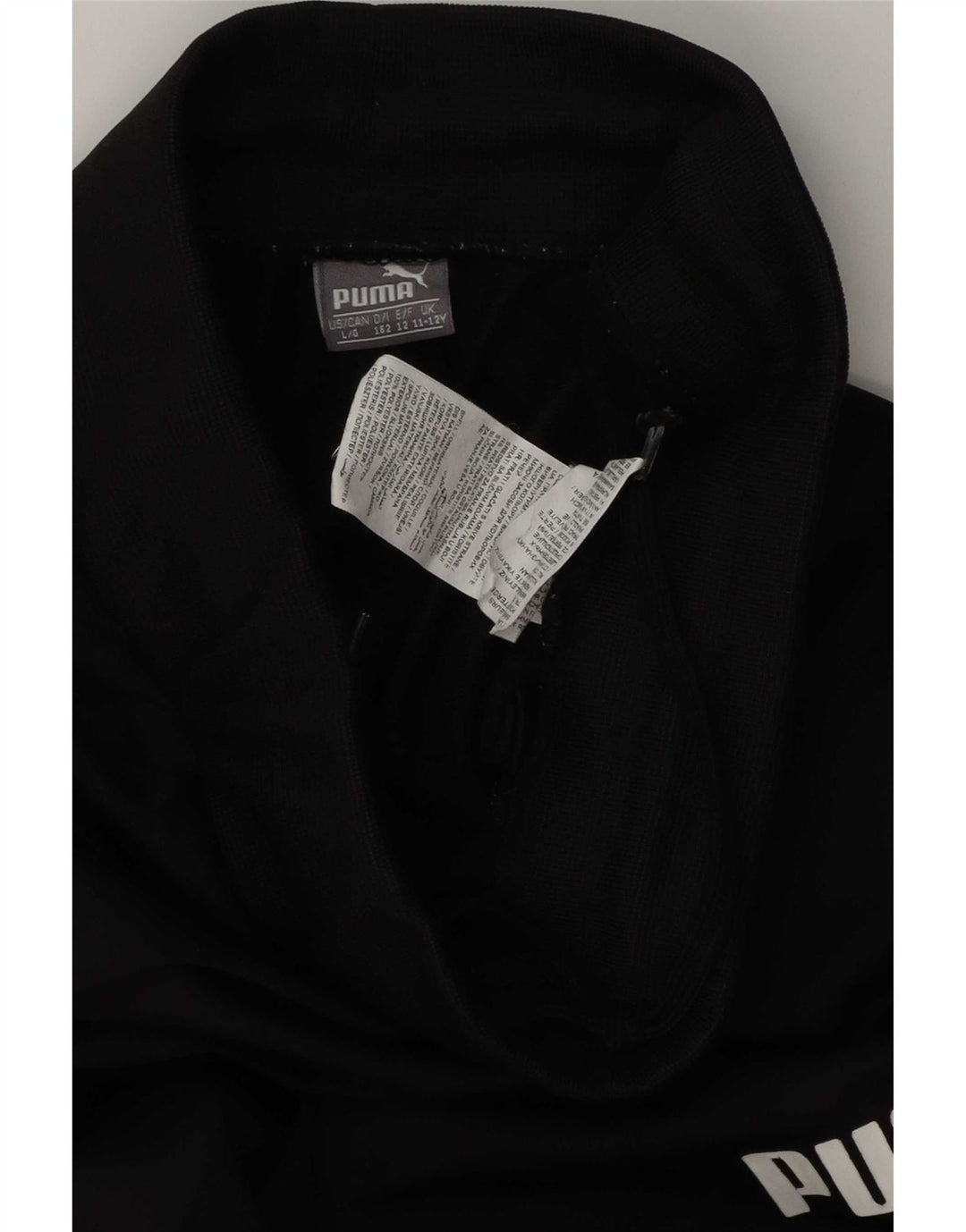 Pantaloni da tuta con grafica Puma da ragazzo, pantaloni da jogging, 11-12 anni, poliestere nero
