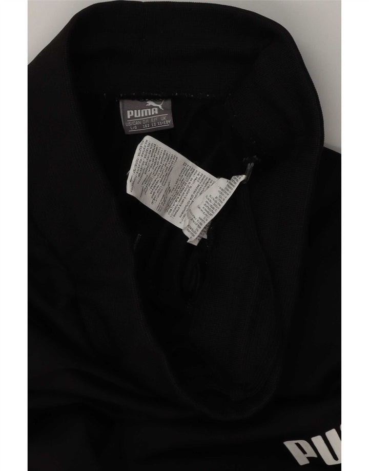 Pantaloni da tuta con grafica Puma da ragazzo, pantaloni da jogging, 11-12 anni, poliestere nero