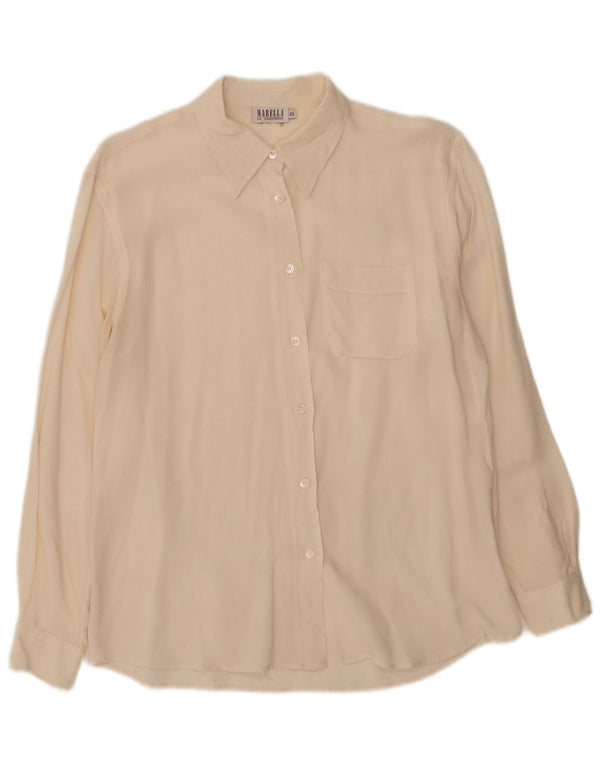 Camicia Donna Marella IT 46 Large Beige In Seta