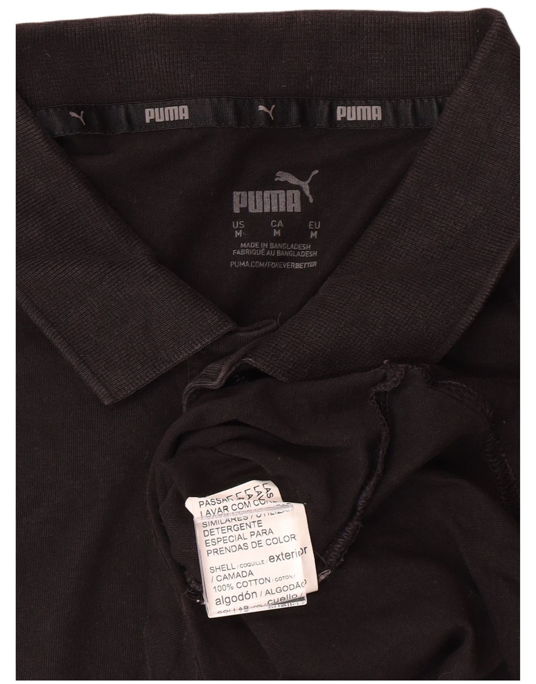 Polo PUMA da uomo in cotone nero medio
