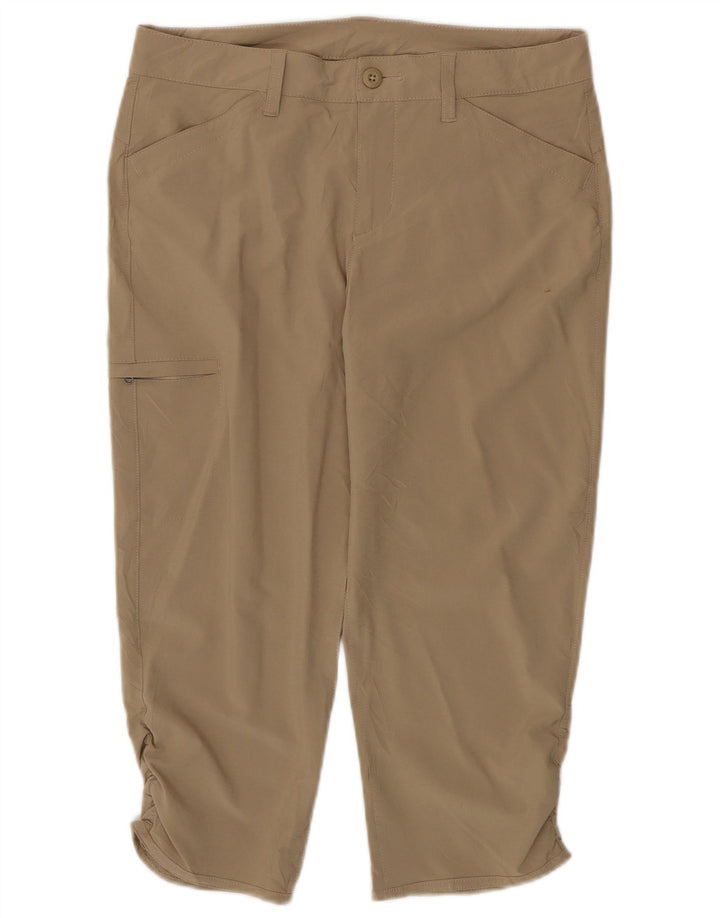 Pantaloni capri cargo dritti da donna EDDIE BAUER US 6 medi W30 L21 Beige