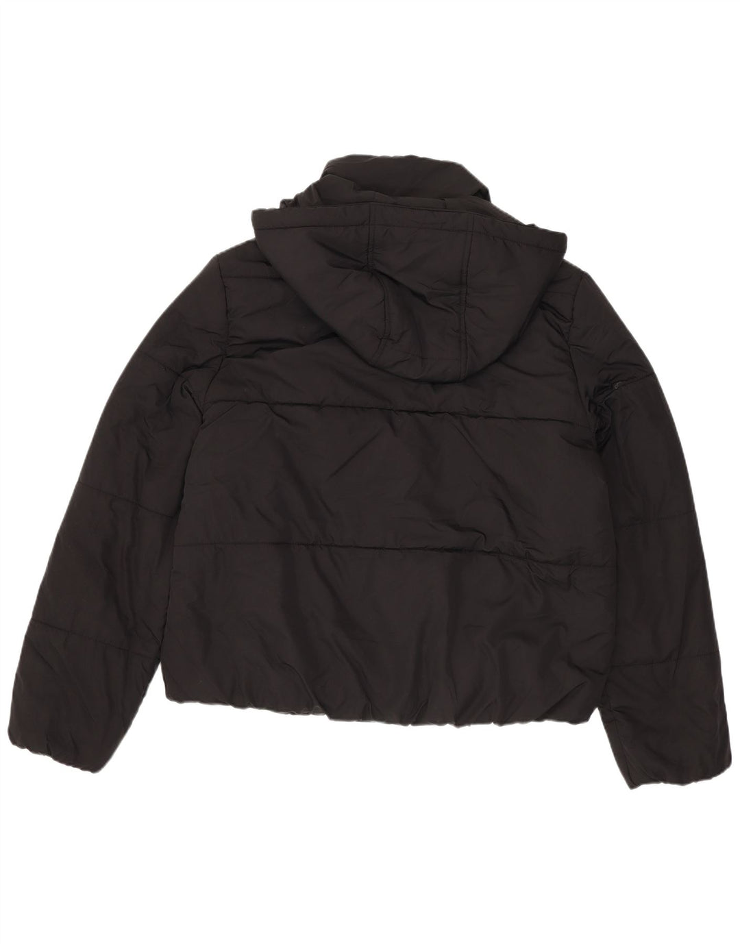 Giacca imbottita con cappuccio da donna Marks & Spencer UK 12 medio poliestere nero