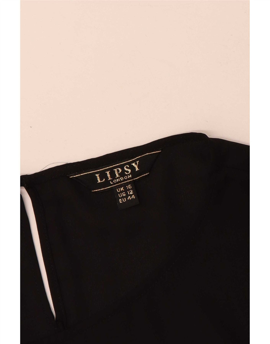 Top camicetta a maniche lunghe da donna Lipsy UK 16 grande poliestere nero
