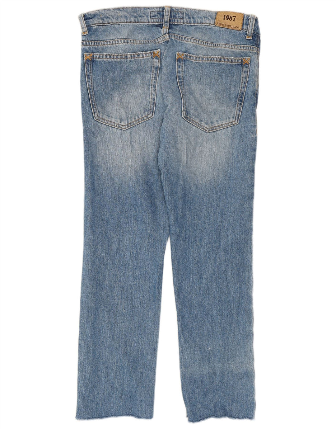 Jeans Crop Slim Donna Trussardi IT 44 Medio W30 L25 Blu Cotone