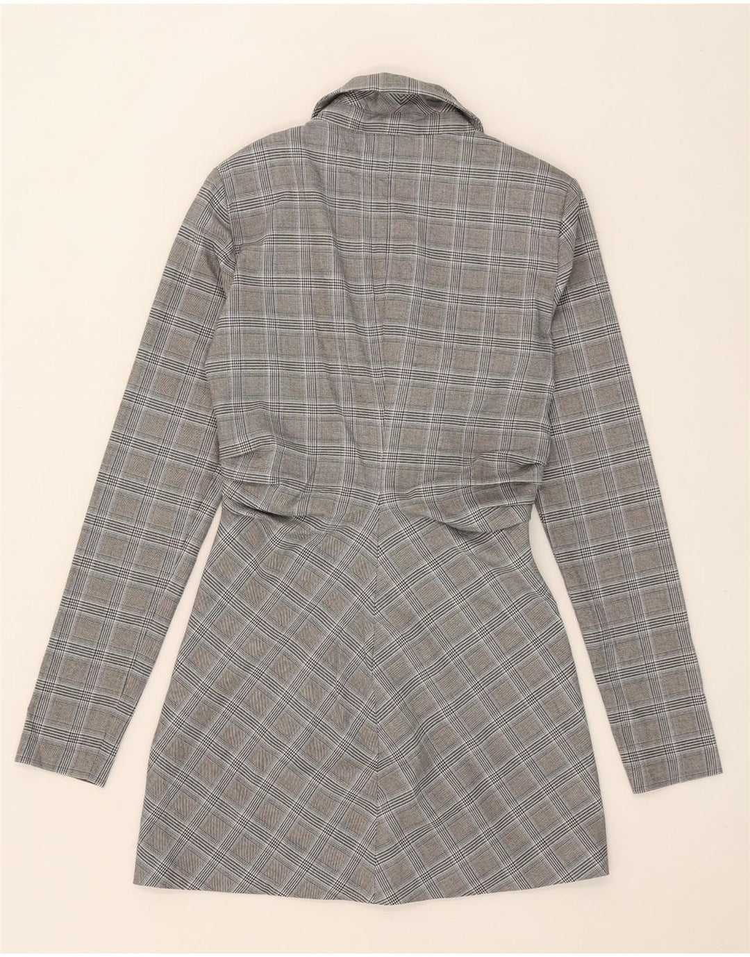 Cappotto Doppio Petto Da Donna ZARA UK 6 XS Pied De Poule Grigio