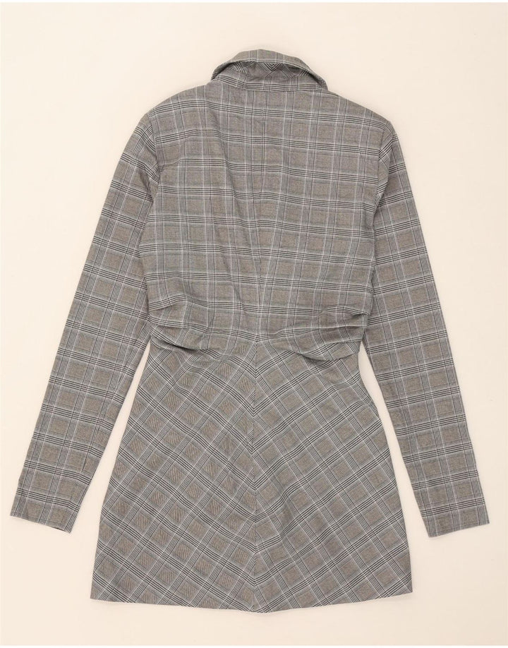 Cappotto Doppio Petto Da Donna ZARA UK 6 XS Pied De Poule Grigio