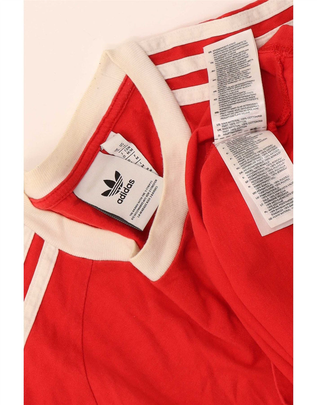 T-shirt da uomo Adidas Top in cotone rosso medio