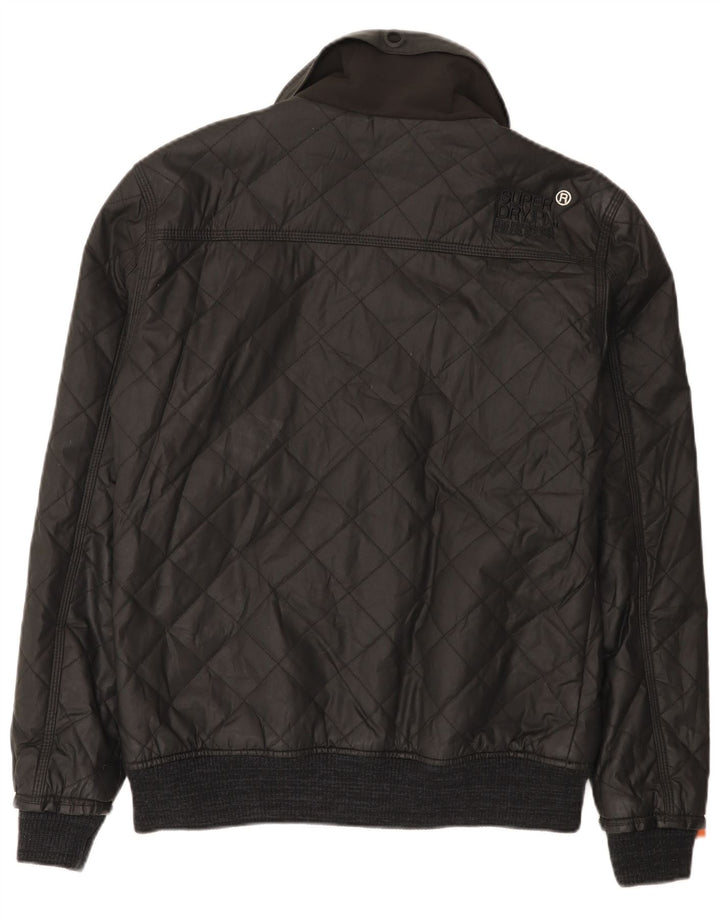 Bomber trapuntato da uomo Superdry UK 40 Large nylon nero