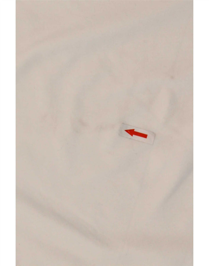 Marks & Spencer Top da donna manica lunga UK 12 cotone bianco medio