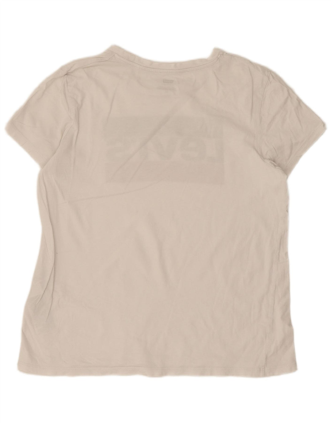 T-shirt grafica da donna Levi's Top UK 16 grande cotone bianco
