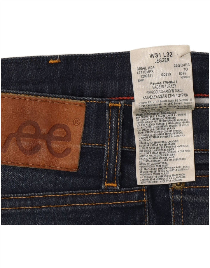 Pantaloncini di jeans Jegger da donna Lee W31 cotone blu medio