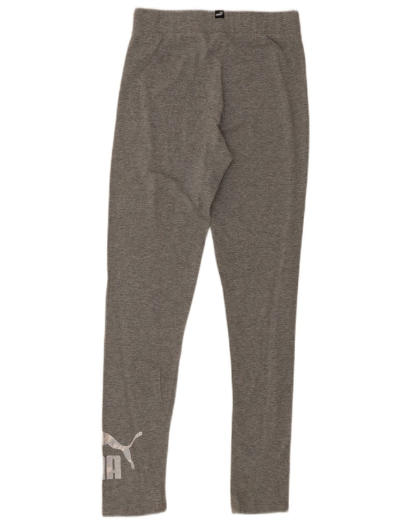 Leggings grafici Puma per ragazze 15-16 anni in cotone grigio