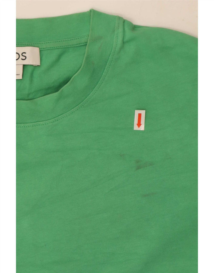 Cos Top da donna a maniche lunghe UK 14 Cotone verde medio