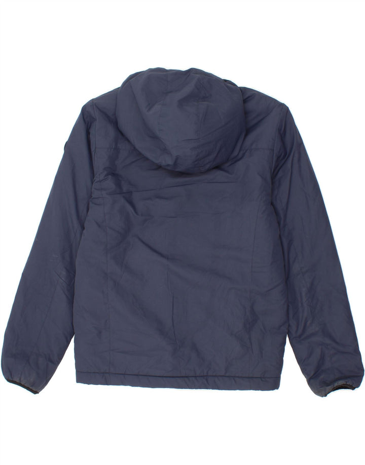 GAUDI Boys Hooded Padded Jacket 11-12 Years Navy Blue Polyester Vintage Gaudi and Second-Hand Gaudi from Messina Hembry 