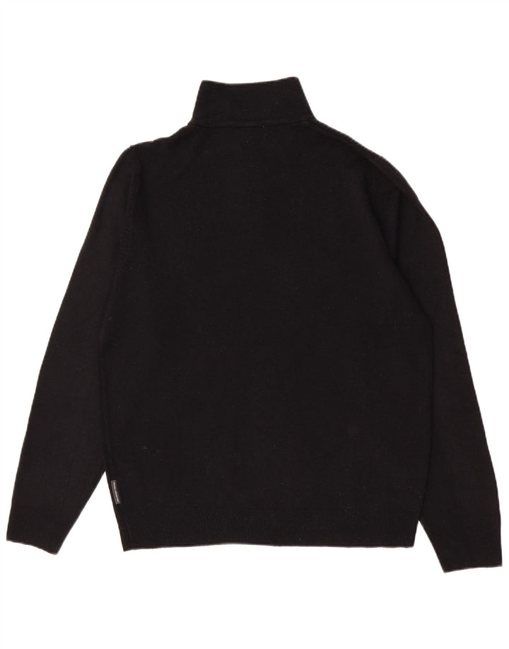 Maglione da uomo con zip e collo con zip French Connection, grande acrilico nero