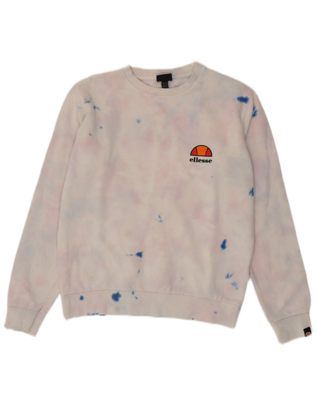 Ellesse, felpa oversize da donna, maglione, UK 8, piccolo, multicolore, tie dye