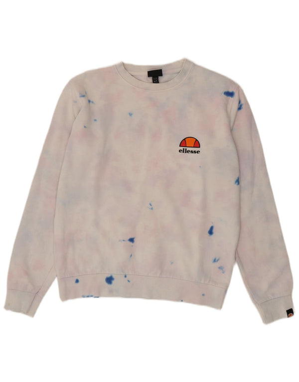 Ellesse, felpa oversize da donna, maglione, UK 8, piccolo, multicolore, tie dye