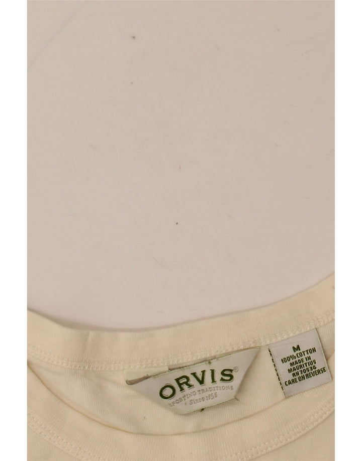 ORVIS Top oversize da donna manica 3/4 UK 14 Cotone beige medio