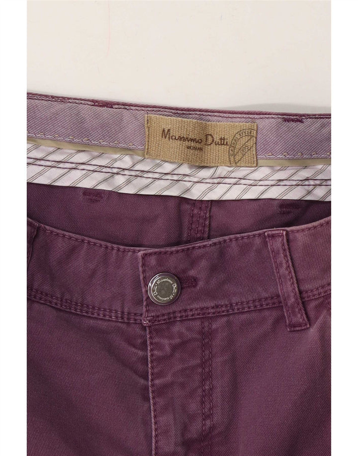Pantaloni corti slim da donna Massimo Dutti W30 L26 Viola