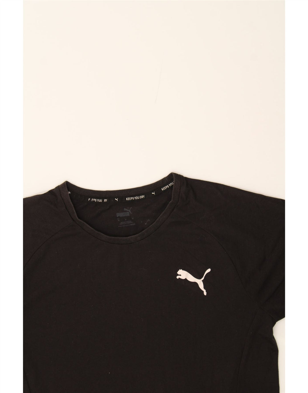PUMA Womens T-Shirt Top Medium Black Vintage Puma and Second-Hand Puma from Messina Hembry 
