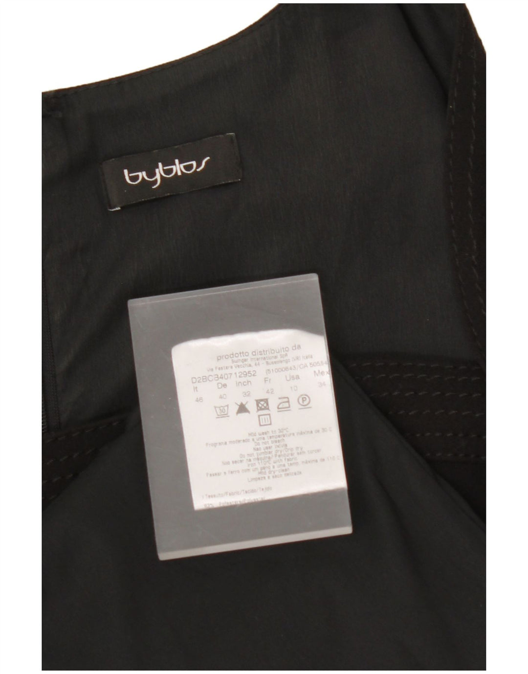 BYBLOS Abito Tubino Donna IT 46 Large Nero Poliestere