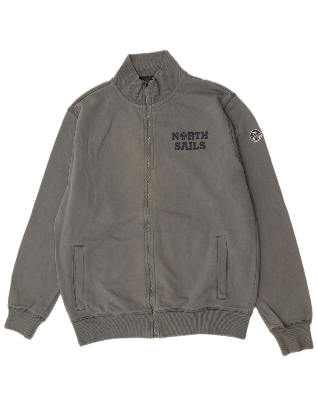 Giacca da ginnastica grafica da uomo North Sails in cotone verde medio