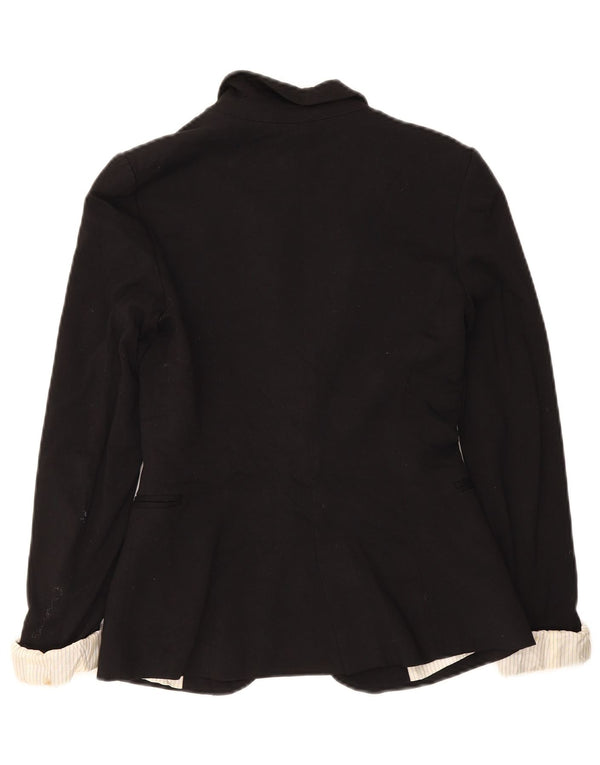 Giacca blazer a 1 bottone da donna Zara UK 6 XS viscosa nera
