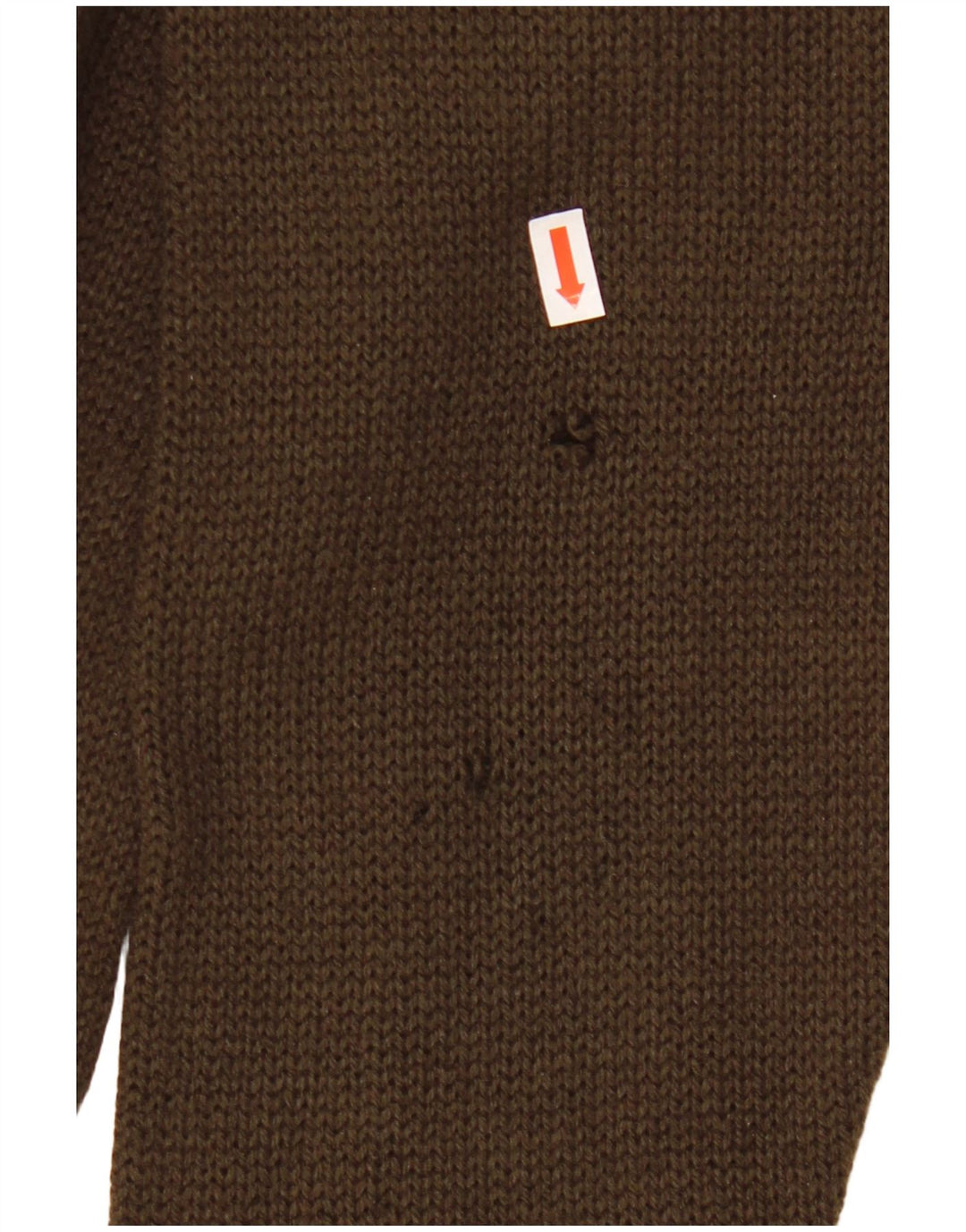 Maglione maglione collo alto da uomo VINTAGE piccolo kaki Fair Isle