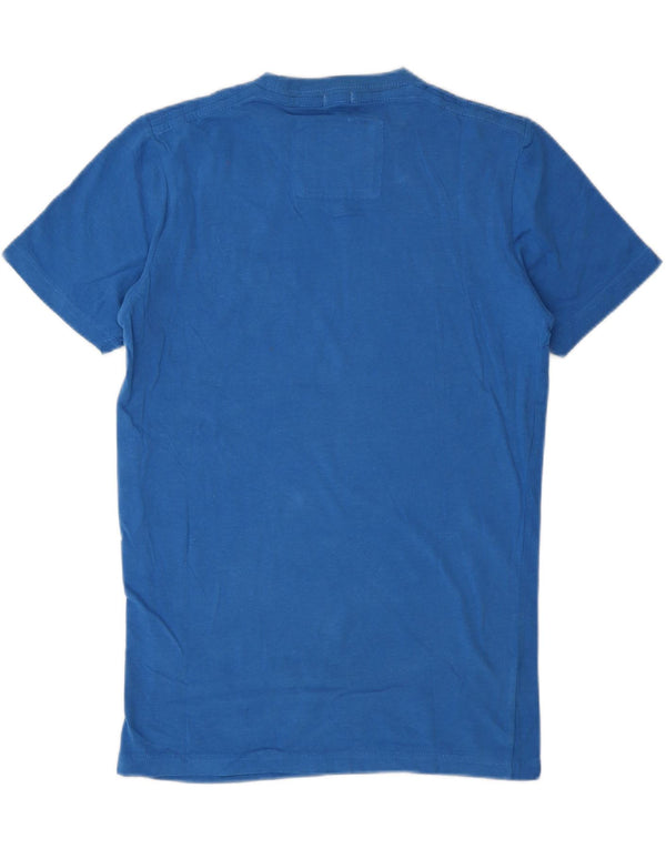 Abercrombie & Fitch T-shirt da uomo con grafica muscolare, piccola, in cotone blu