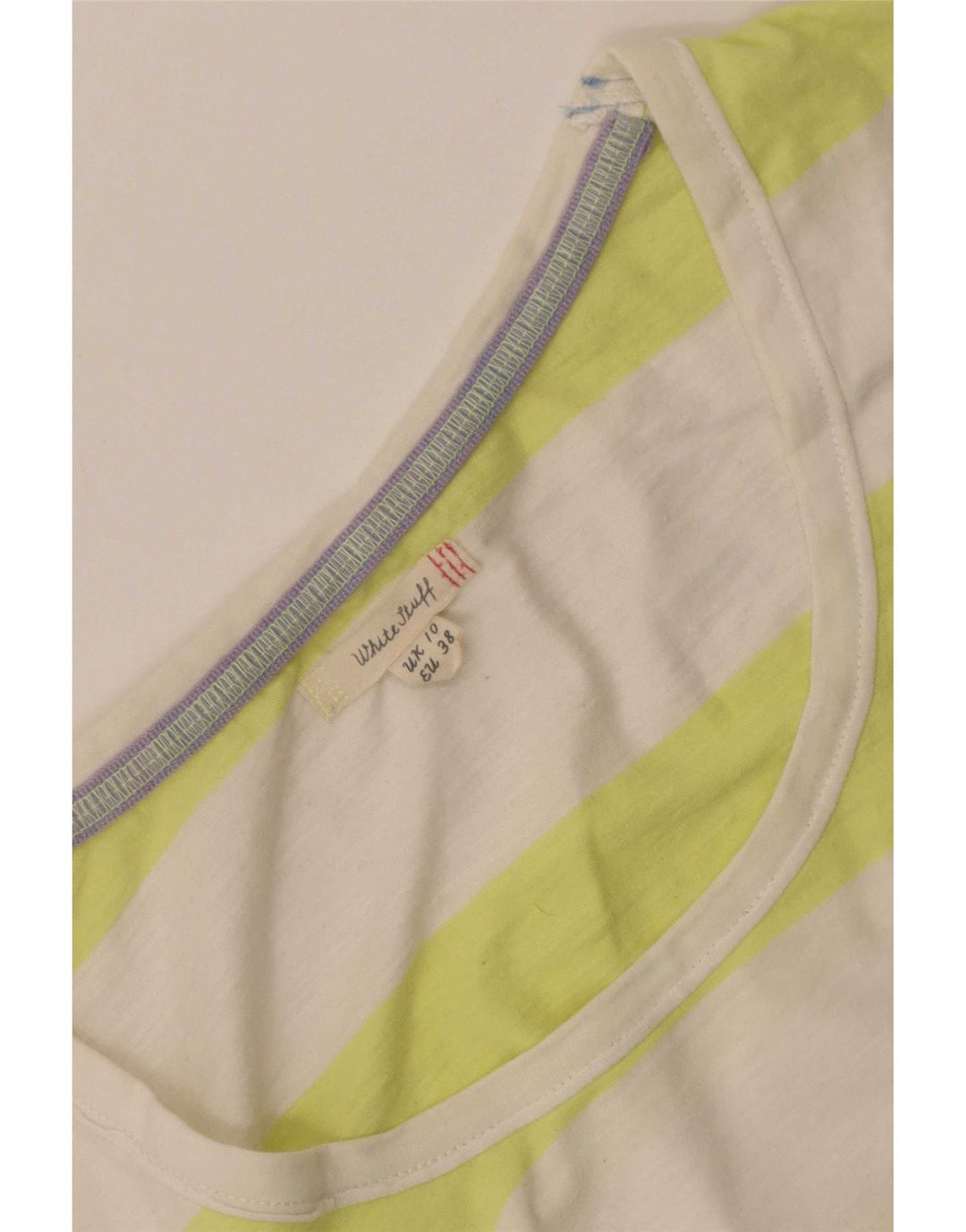 T-shirt da donna White Stuff Top UK 10 piccole righe multicolori
