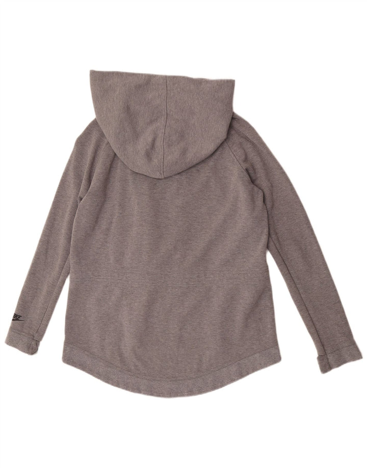 Felpa con cappuccio e zip da donna Nike UK 14 Cotone grigio medio
