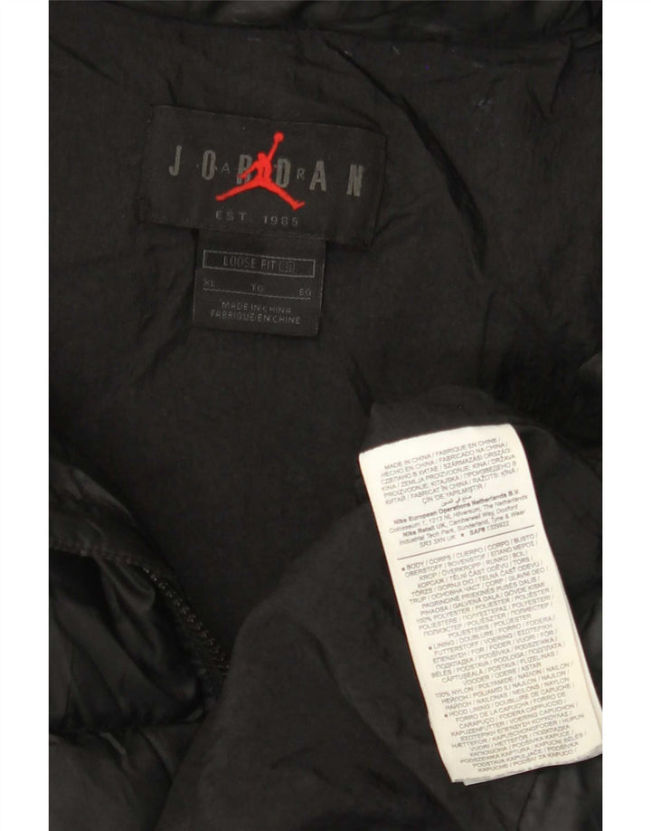Giacca imbottita dal taglio ampio da uomo Jordan UK 42 XL poliestere nero